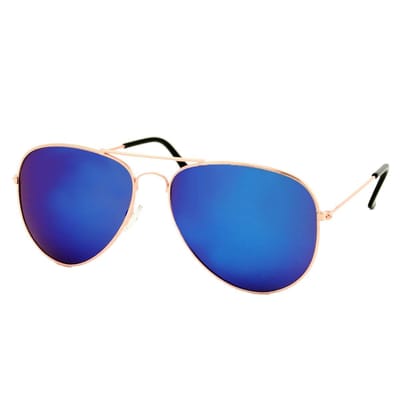 Loud and Clear® - Zonnebril - Piloten Zonnebril - Pilotenbril - Heren - Dames - Blauw - Paars - Spiegel