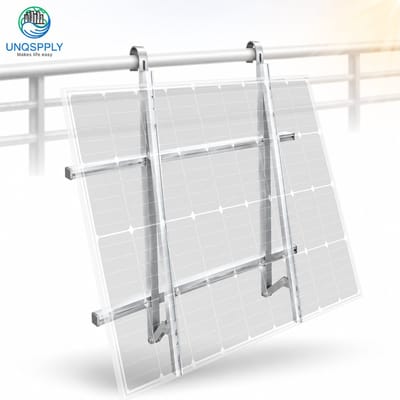 UnqSpply Zonnepaneel Beugel - 3-in-1 Aluminium Montageset voor Balkon, Platdak & Tuin