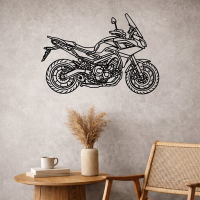 BR2Laser Yamaha Tracer 900 – Wanddecoratie – Lasergesneden Hout – Motorkunst – 35 cm Breed