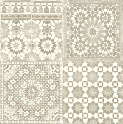 Dutch Wallcoverings Botanical Vliesbehang Tegels Beige BA2501
