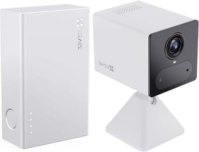 Binnen Camera - Bewakingscamera Kit - Huis Beveiligen - 100% Draadloos 4G - 7200 mAh Batterij - Wit