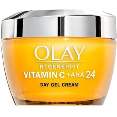 Olay Gel Cream AntiManchas Vitamine C + AHA24, avec vitamine C, AHA et niacinamide pour un teint lumineux et uniforme, 50 ml