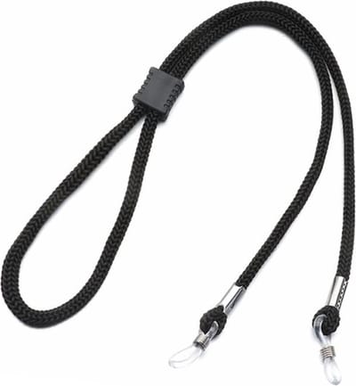 Fako Bijoux® - Nylon Brillenkoord Dik - Classic - 5mm - 66cm - Verstelbaar Brillenkoord - Brilband - Zwart