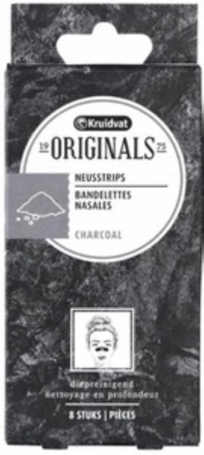 Originals - charcoal neusstrips - 8 strips - diepreinigend - houtskool