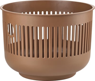 Zone Denmark Ume Wasmand - 30 liter - Terracotta - Kunststof - Ronde Wasmand met Hengsel - Kleine Wasbox of Opbergmand