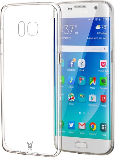 Hoesje geschikt voor Samsung Galaxy S7 Edge - Siliconen Transparant TPU Hoesje Gel (Soft Case / Cover)