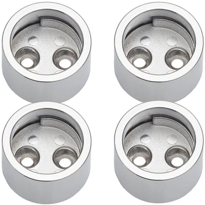 SOTECH 2 paar (4s) Cilindrisch verchroomde garderobestanghouder voor ronde garderobestangen met Ø 25 mm Garderobestanghouder
