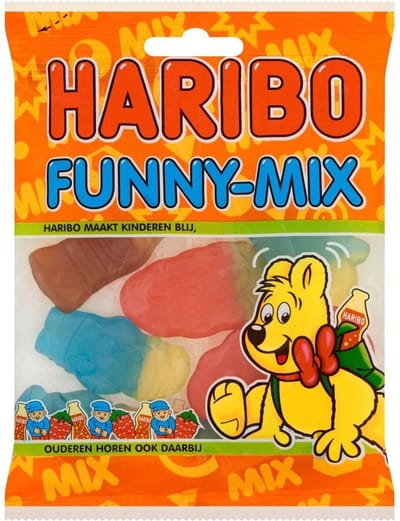Haribo fun-mix uitdeelzakjes 28 x75 gram