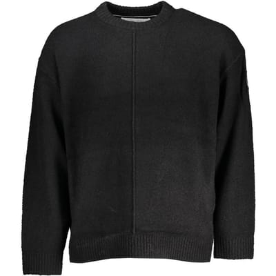 Relaxed Fit Brede Hals Gebreide Trui