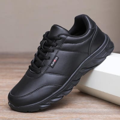 Heren Sneakers Sport Casual Schoenen Leer Outdoor Heren Wandelschoen Vier Seizoenen Zachte Zool 46