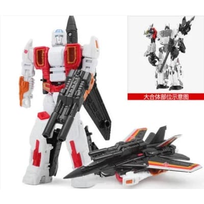 HZX Cool G1 Superion Robot Vliegtuig IDW 5-in-1 Devastator Bruticus Actiefiguur Speelgoed Combiner Transformatie Vervorming Cadeau black