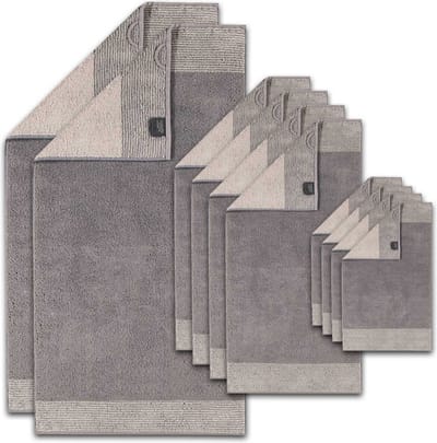 Cawoe Handdoek Luxury Home C Two-Tone Een maat, 50x100 Set van 10