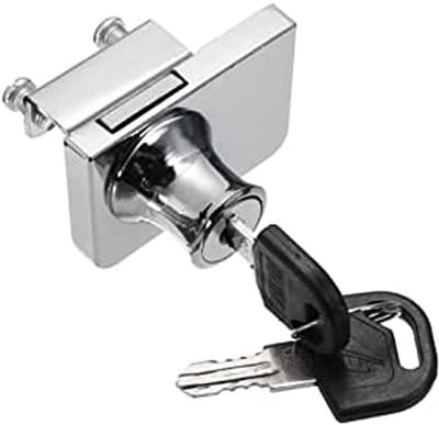 Allecto - Verstelbare Chrome Gehard Glazen Kastslot met 2 Sleutels