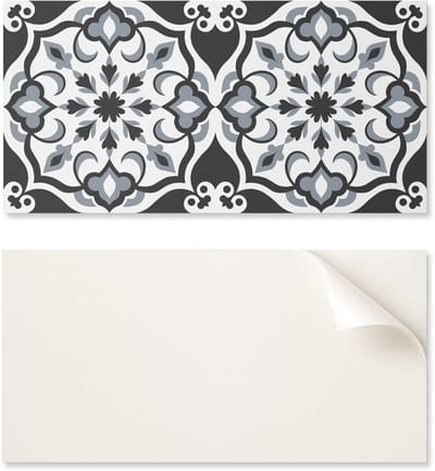 Decoratief paneel met afbeelding, 100x50 cm, bloemenpatroon met ornamenten