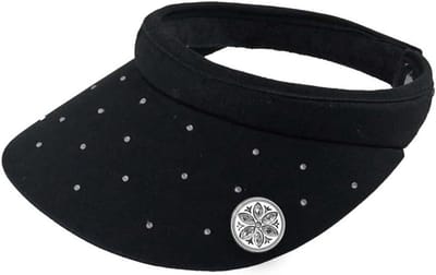 Golf Zonneklep - Golf Vizier - Bescherming Tegen Zon - Met Ingebouwde Magneet - Eén Maat - Zwart