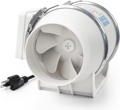 Inline Ventilator 10cm 330 m3/u - Krachtige Afzuigventilator voor Ventilatiekanalen, Badkamer en Kweekruimte