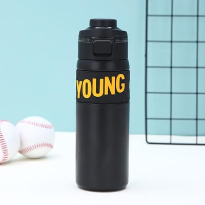 Nieuwe RVS Beker met Hoge Uitstraling Student Waterbeker Dubbelwandige Thermosbeker Vrouwen Beker met Grote Capaciteit 650ml