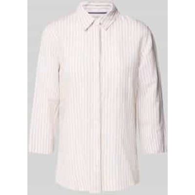 Regular fit linnen blouse met 3/4-mouwen, model 'Vickie'