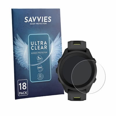 Savvies - Screenprotector voor Garmin Forerunner 170 - Folie Beschermfolie transparant 18 Stuks