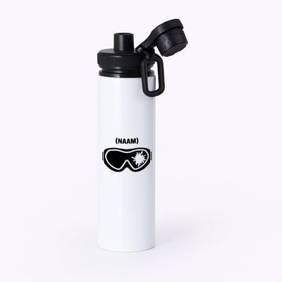 Hacebo® - Paintball met eigen naam waterfles met draaidop zwart - Sport - Paintballer - Sport - water fles - 850ML