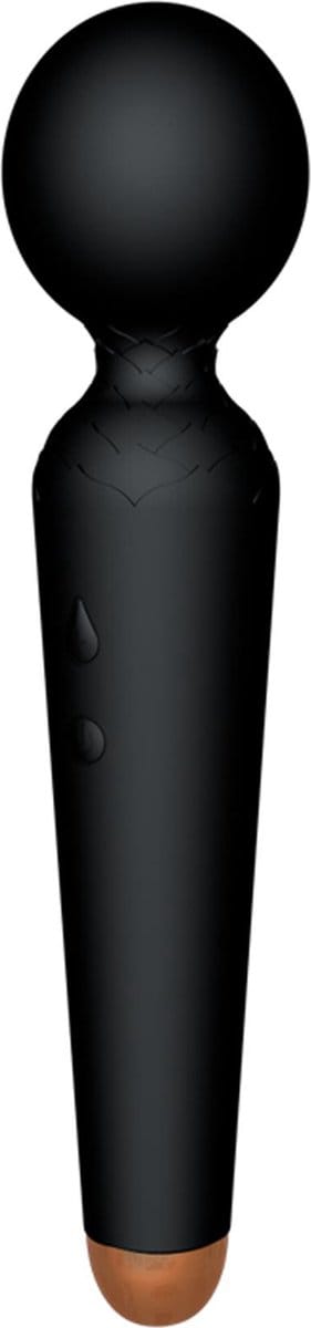 Bossoftoys - 22-00051 - Power wand Massager vibrator - 10 Functions - Silicone - 19,5 cm - dia 4 cm - Rechargeable - attractive Colour windowbox - Black