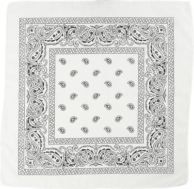 Creotime Bandana Paisley 55 X 55 Cm Wit