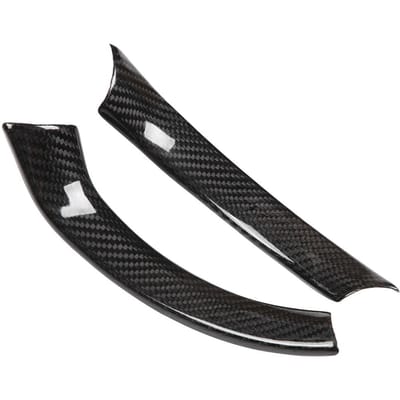 2 Stuks Koolstofvezel Stuurwiel Decoratiestrip Frame Trim voor Alfa Romeo Giulia 17 18 black