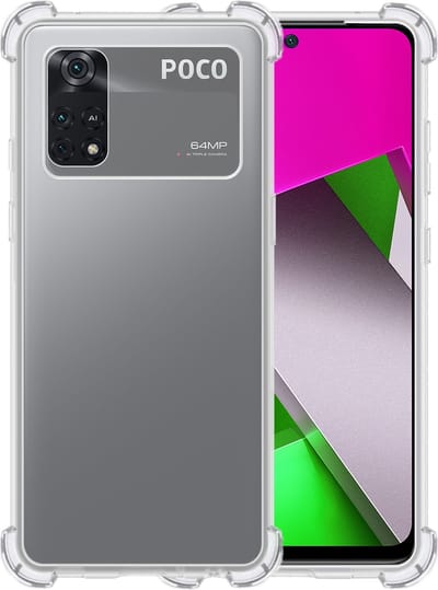 Hoesje - Geschikt voor Xiaomi Poco X4 Pro 5G - Sterk & Shockproof - Siliconen Case - Back Cover - Telefoon Hoes Shock Proof - Telefoonhoesjes - Transparant