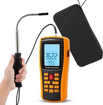 Draagbare Hot Wire Anemometer voor Luchtvochtigheid en Temperatuurmeting