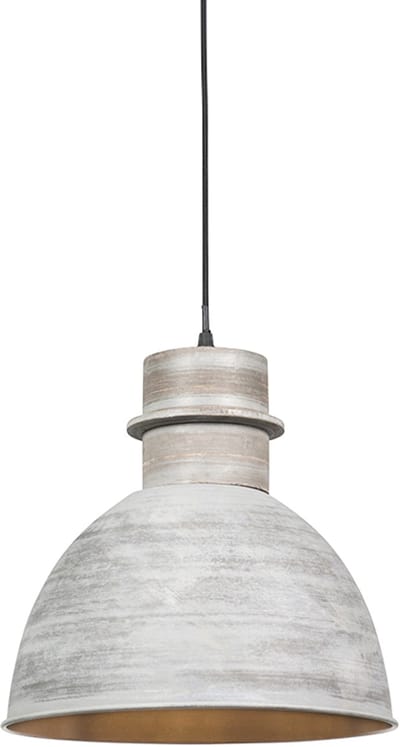 QAZQA dory - Moderne Hanglamp - 1 lichts - Ø 310 mm - Grijs - Woonkamer | Slaapkamer | Keuken