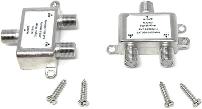 2-Weg TV/SAT Satelliet Signaal Splitter Adapter voor Combineren en Splitsen