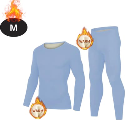 Bovista Thermokleding Heren - Thermobroek - Thermoset - Thermolegging - Winter - Thermoshirt - Lichtblauw - M