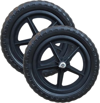 Loopfiets Wielen - Kinderfiets Wielen - Fietsen Leren - Niet Opblaasbaar - 11 inch - Zwart