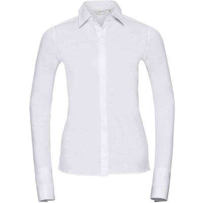 Russell Collection Dames/Dames Ultimate Stretch Formeel Overhemd (Wit)