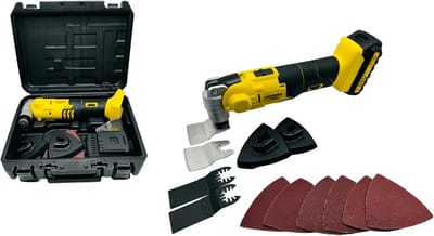 Multifunctioneel Klusgereedschap - Oscillerende Tool - Snel Klussen - 3 Graden Oscillatie - 20 Volt - Geel
