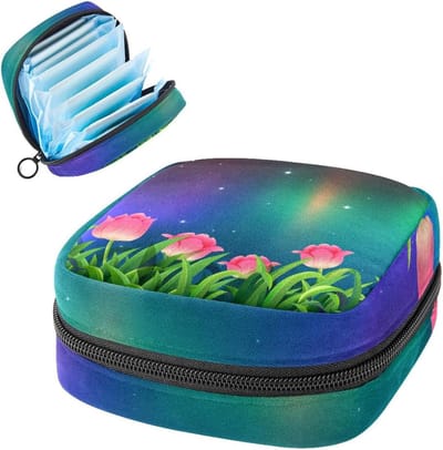 Opbergtas Maandverband - Hygiëne Pouch - Discrete Opslag - Zacht en Duurzaam - 17x17x12 cm - Meerkleurig