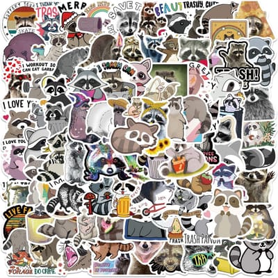 10 30 50 100 stuks Cartoon Dier Wasbeer Graffiti Stickers Schattig Scrapbook Laptop Koffer Kinder Speelgoed Diy Waterdichte Decal Stickers