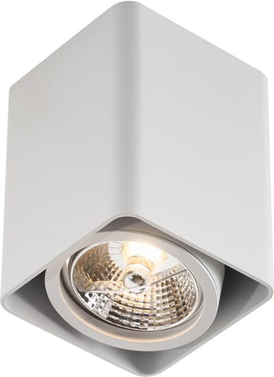 QAZQA vox - Design Plafondspot | Spotje | Opbouwspot - 1 lichts - L 9 cm - Wit - Woonkamer | Slaapkamer | Keuken