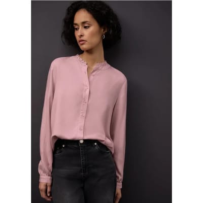 Gemêleerde blouse met ruches