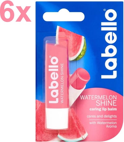 Labello Lipcare Lippenbalsem - Watermelon Shine - Voordeelverpakking 6 Stuks