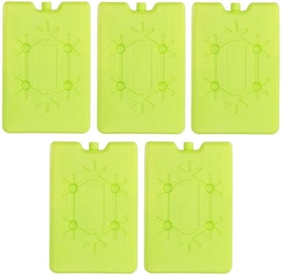 5x Koelelementen fel groen 16 cm - Koelblokken/koelelementen voor koeltas/koelbox