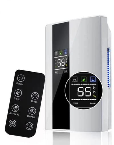 Luchtontvochtiger - Luchtreiniger - ultrastille 25dB - voor slaapkamer - afstandsbediening/timer/automatische modus