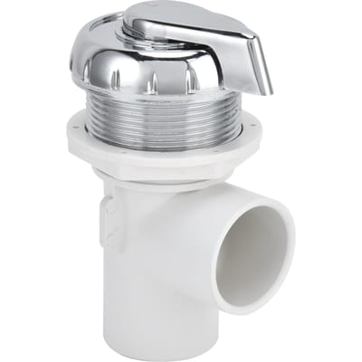 Convertisseur à Trou Unique pour Sortie de Piscine Spa, Baignoire de Massage, Diverteur d'Eau de Spa white