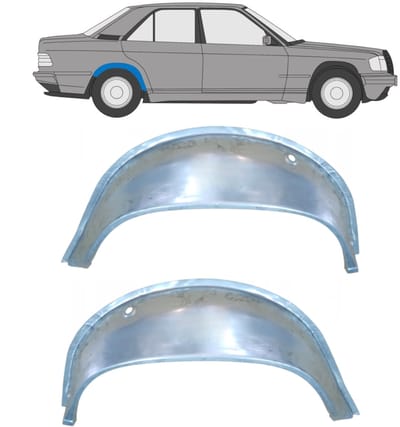 Reparatiepaneel achterste wielkast voor Mercedes 190 W201 1982-1993
