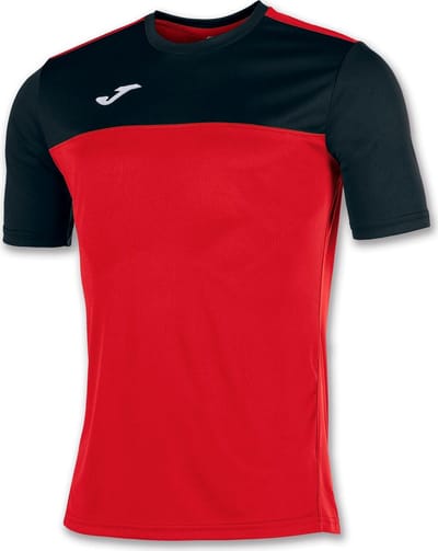 Joma Winner Shirt Korte Mouw Kinderen - Rood / Zwart | Maat: 104-116
