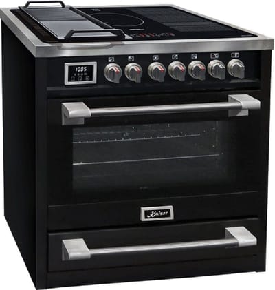 Kaiser Inductiekookplaat HC 93691 IS+Grillplaat, met 1-voudig telescopisch uittrekelement, elektrische kookplaat 90 cm /5 kookzones/115 L