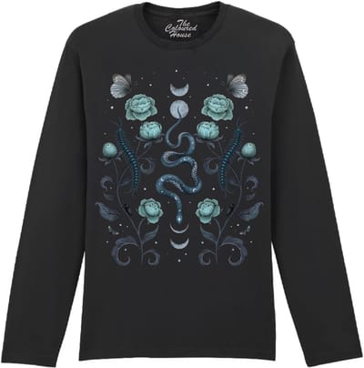 Slang Serpentine Garden Black The Coloured House Longsleeve T-shirt XXL