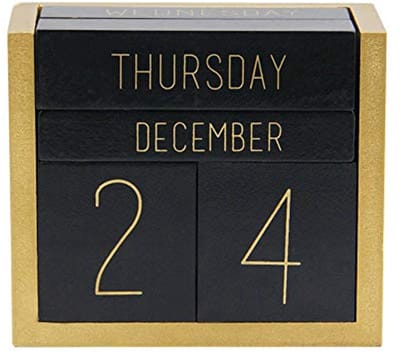 Houten eeuwigdurende kalender - dagelijkse blok kalender voor kantoor en bureau