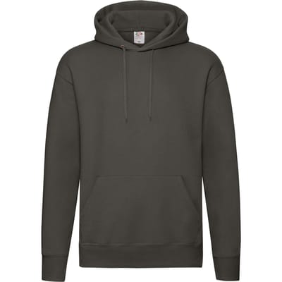 Fruit of the Loom Heren Premium 70/30 effen hoodie (Houtskool)