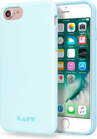 LAUT Pastel kunststof hoesje geschikt voor iPhone 6, 6s, 7, 8 en SE 2020 SE 2022 - blauw